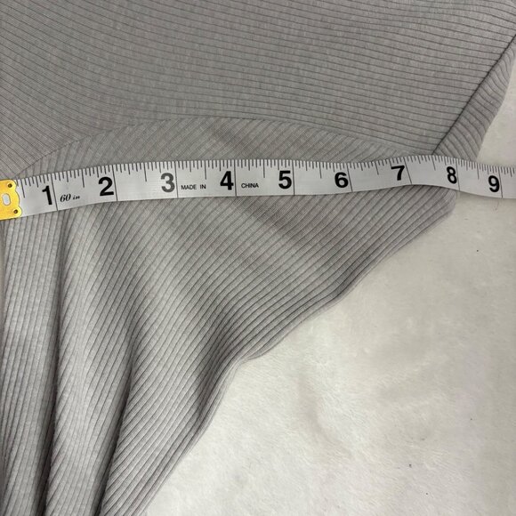 Old Navy Normcore Gray Ribbed Turtleneck Long Sleeve Stretch Top Womens Size M - Picture 8 of 10